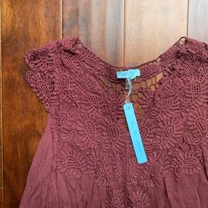 maroon, She + Sky summery dress (L)